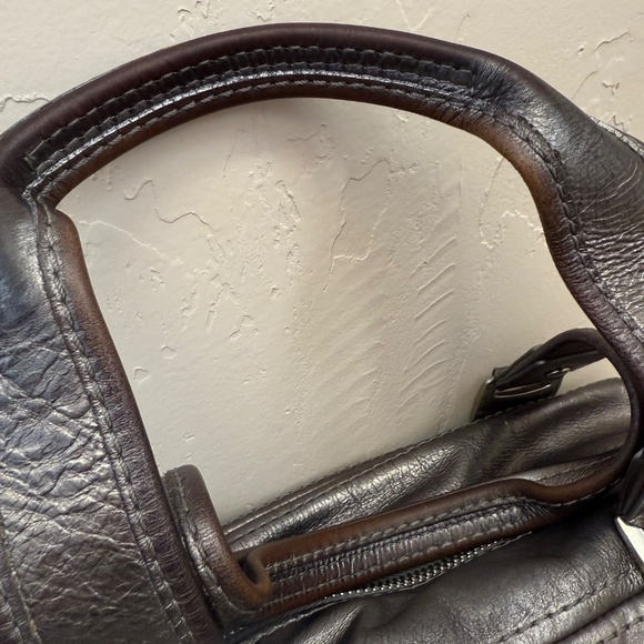 MICHAEL Michael Kors Gunmetal Ranger Leather Satchel Y2K - Picture 4 of 9